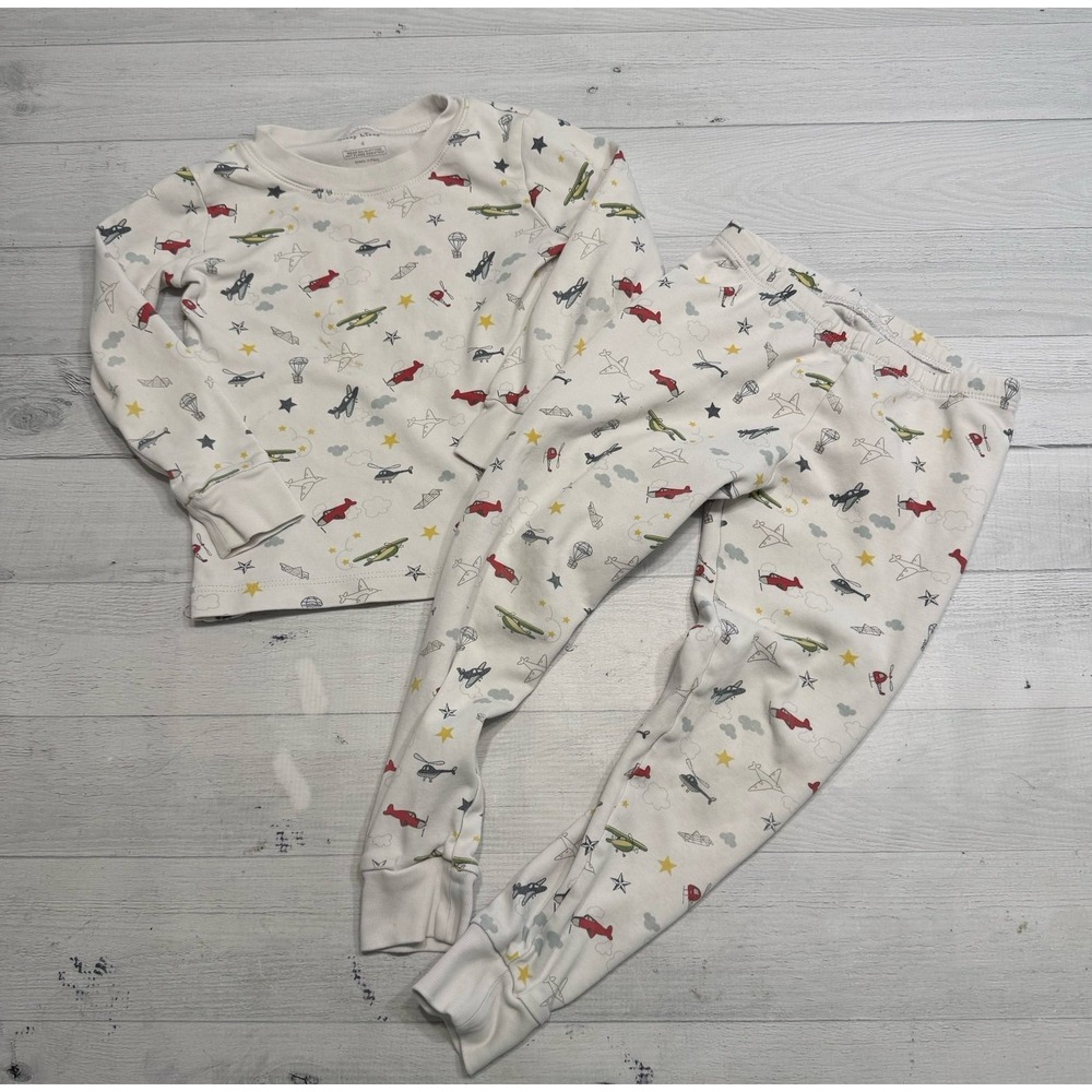 Kissy kissy‎ Pima cotton kids airplane print pajama set size 4